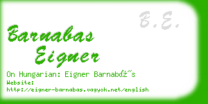 barnabas eigner business card